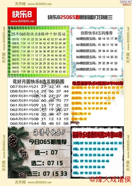 015期彩侠快乐8预测：三码精选推荐